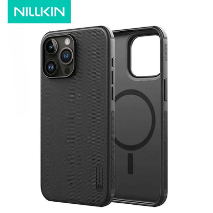 Coque Nillkin pour iPhone 16 Pro Max 16 Plus Super Frosted Shield Anti-empreintes digitales Coque magnétique Rigide PC Matte Arrière