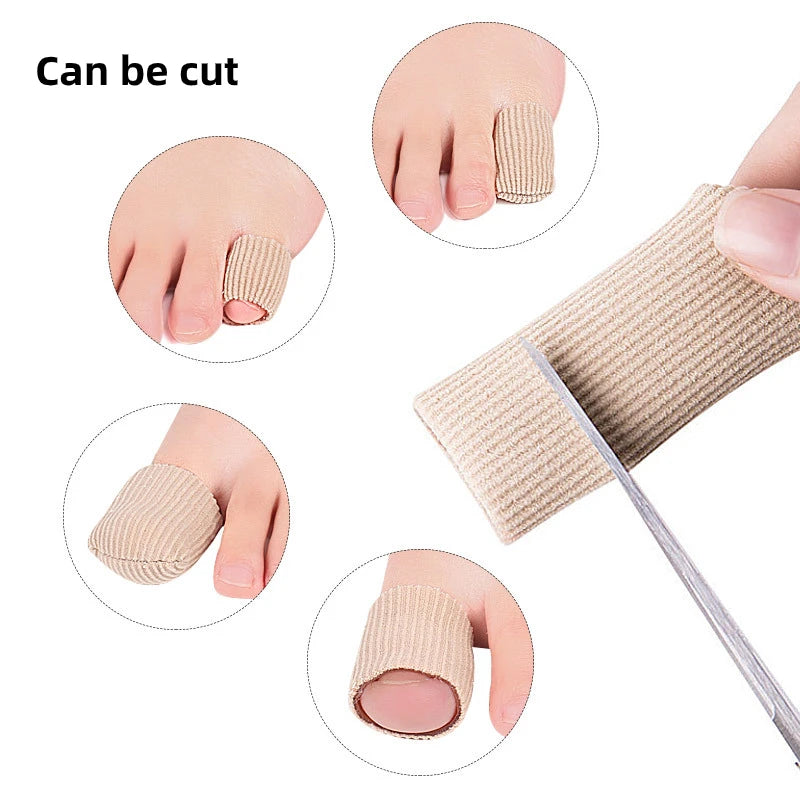 2Pieces Hallux Valgus Bunions Corns Foot Pain Relief Orthotics Fabric Silicone Toe Tube Cover Protector Finger Toes Separators