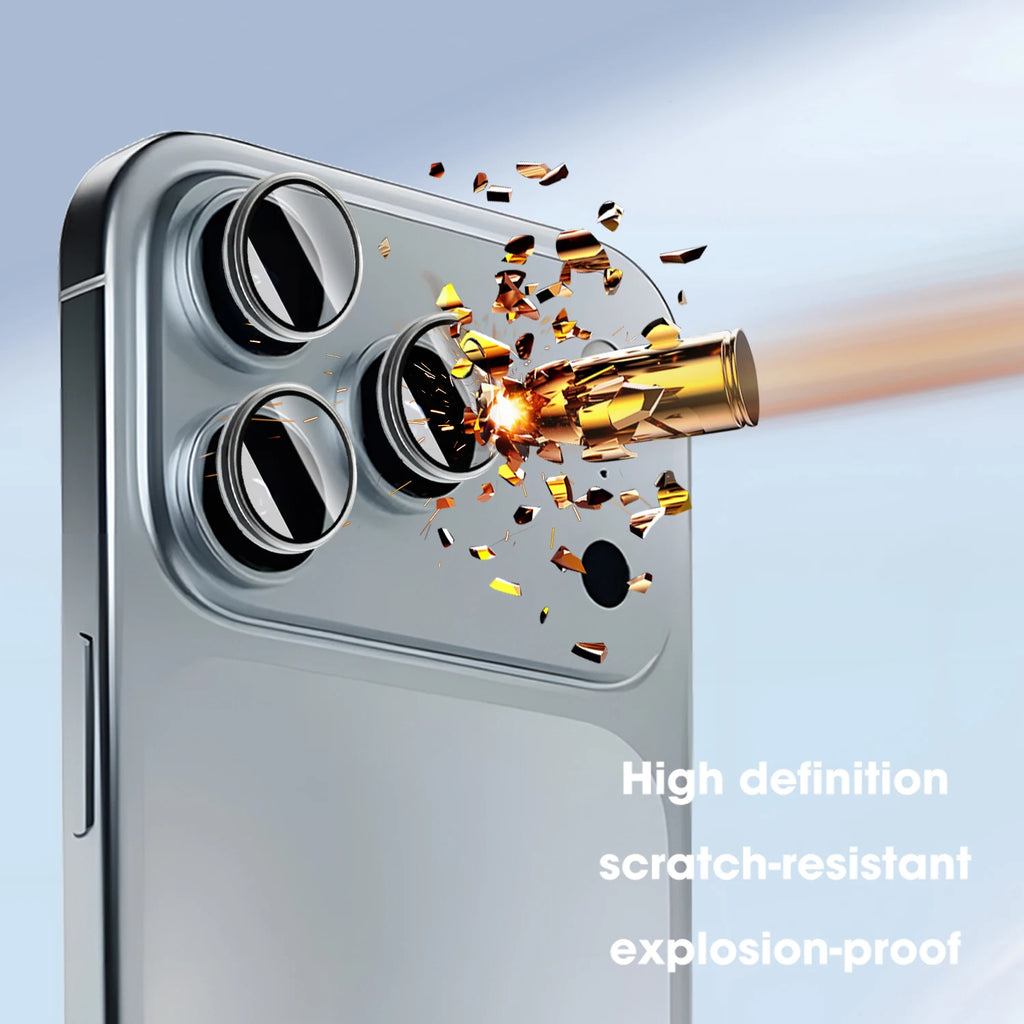 1-3set 9H Metal Lens Tempered Glass Film For iPhone 17 17Air 17Pro MAX Back Camera Lens Screen Protectors Metal Ring Caps