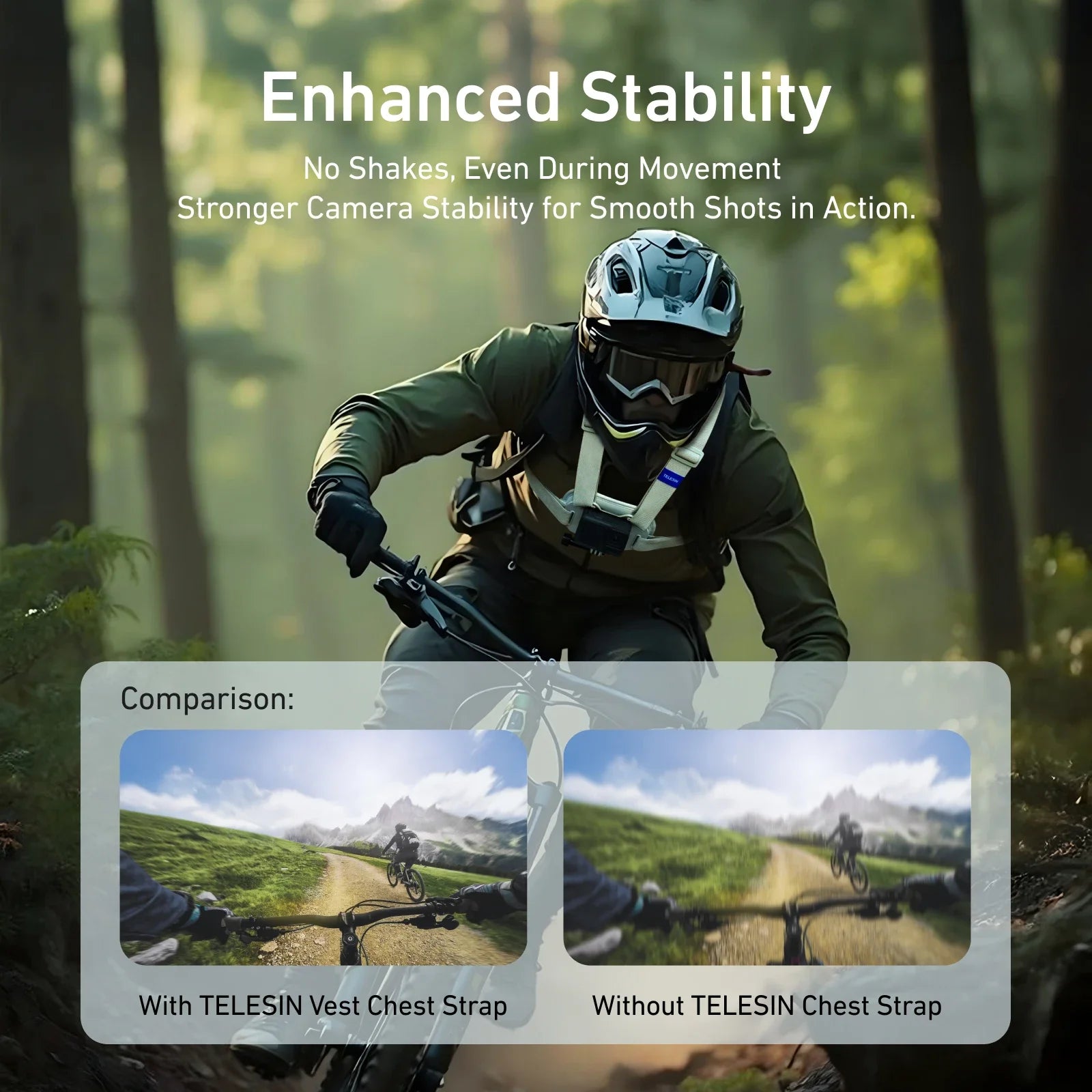 TELESIN Quick-Release Vest Chest Mount for Gopro Hero 13 12 11 10 9 8 DJI OSMO Action 5 Pro 4 3 Insta360 X5 X4 ACE Pro Accessory