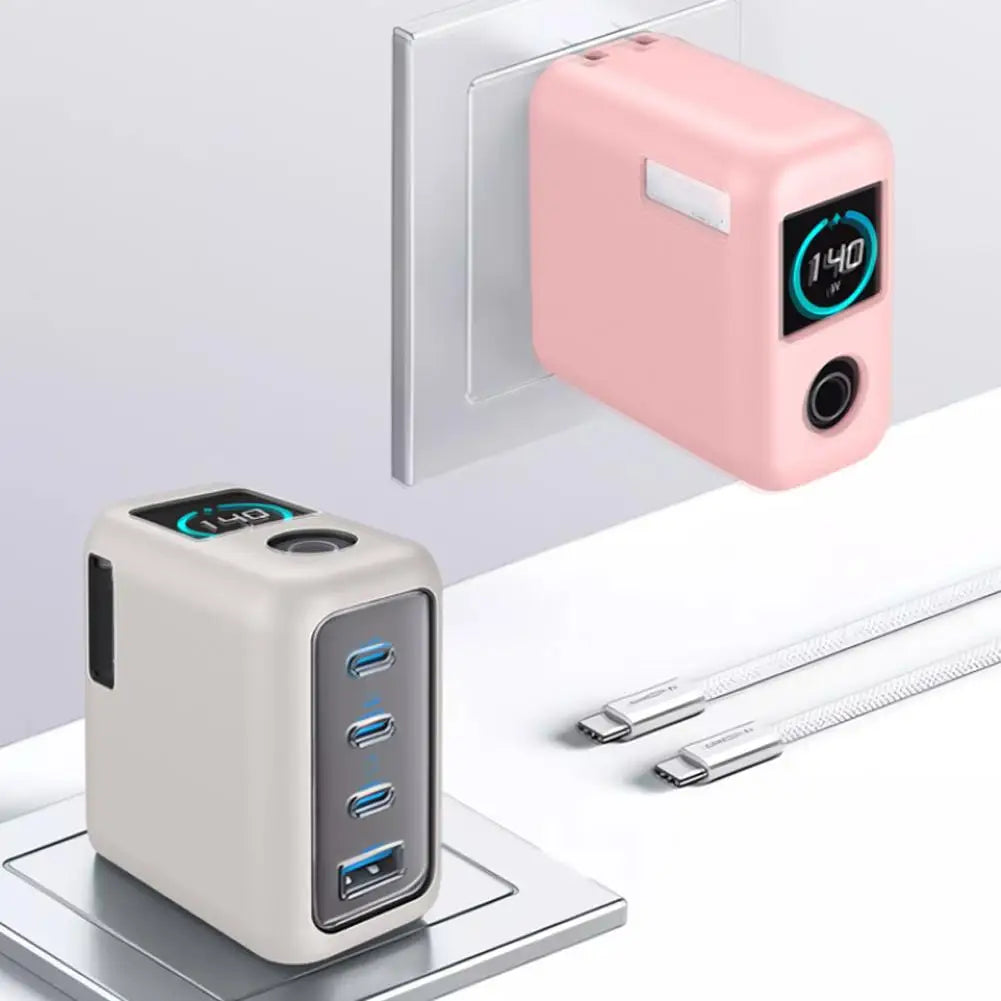 For Anker Zolo 140W Four Port Charger Silicone Protective Head Shockproof Anti-drop Silicone Charging Case Cover A7Q7