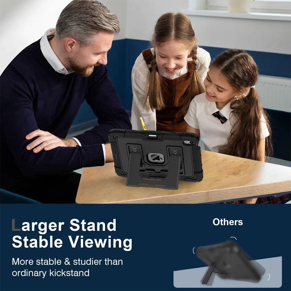 360 Rotation Stand Tablet Case For iPad 6 7 8 9 10th 11th Generation Pro 2025 11 Mini Air 4 5 10.9 inch Case Shockproof Cover