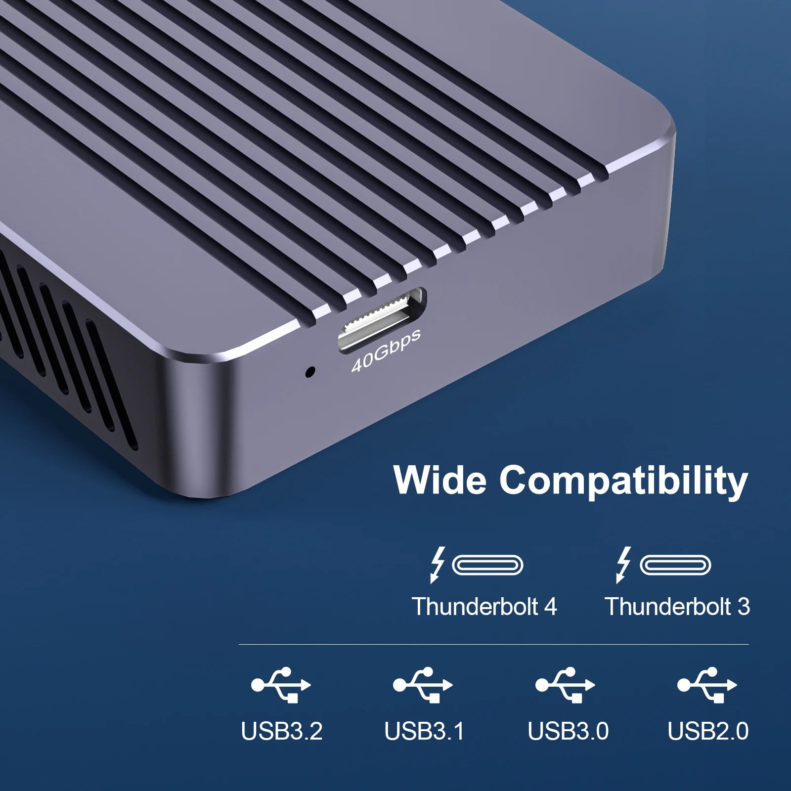 ACASIS Thunderbolt 4 USB 4.0 Mobile M.2 NVME 8TB 40Gbps High Speed Tool-Free Aluminum SSD Enclosure