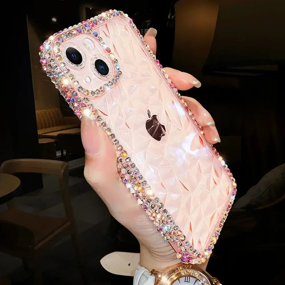 Coque transparente antichoc en TPU souple à paillettes de luxe pour iPhone 13 12 11 14 15 16 Pro Max X Xr Xs 8 7 16 Plus