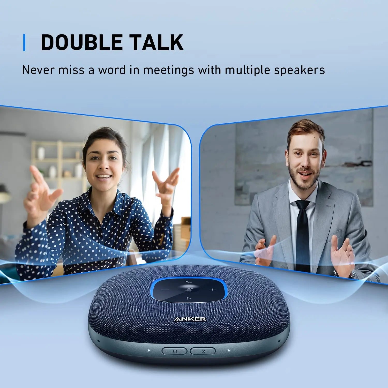 New Trend Anker PowerConf S3 Speakerphone With 6 Mics Enhanced Voice Pickup 24H Call Time App Control Bluetooth 5 USB C
