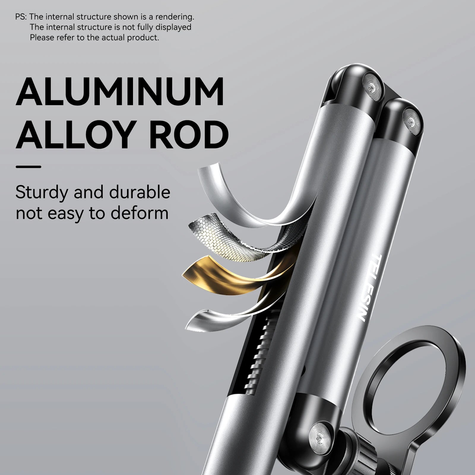 TELESIN Universal Magnetic Mobile Phone Quick Release Stand Holder Aluminium Alloy Phone Stand For iPhone 16 17 XIAOMI SAMSUNG