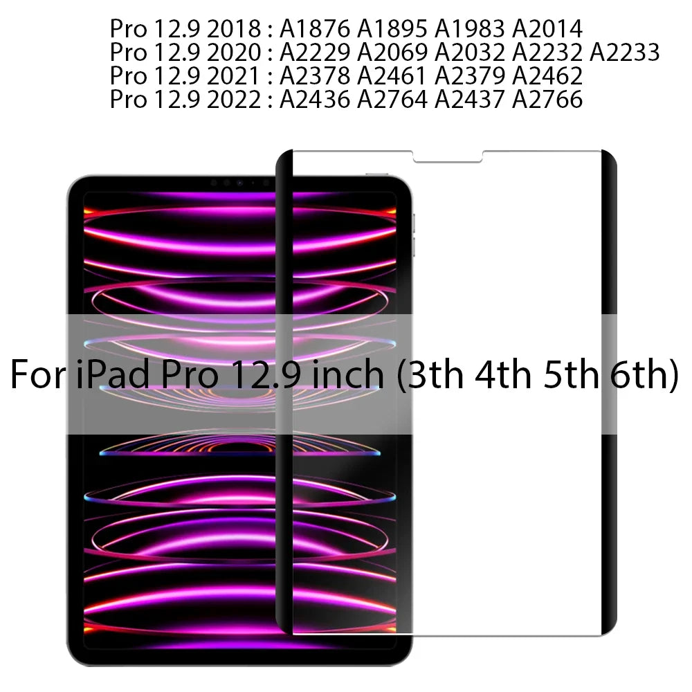 Magnetic Like Paper Film For Ipad Pro 13 M4 12.9 A16 10 9 10th 9th Generation Screen Protector Air 11 M3 M2 5 4 3 2 Mini 7 6 A17
