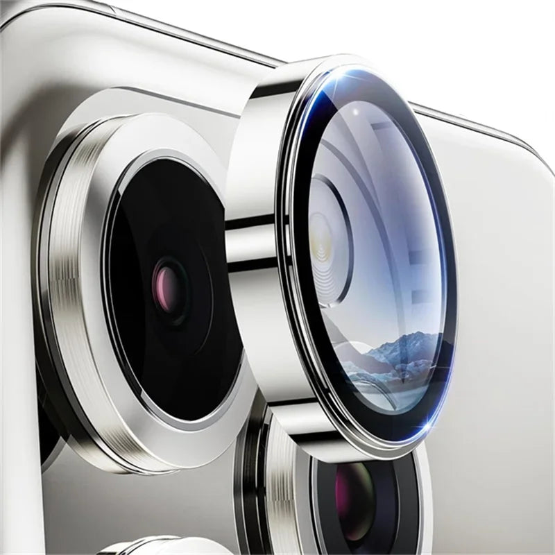 Alloy Camera Protector For iPhone 17Air 16E 2025 Metal Ring Lens Tempered Glass Back Lens Cover Protective Cap