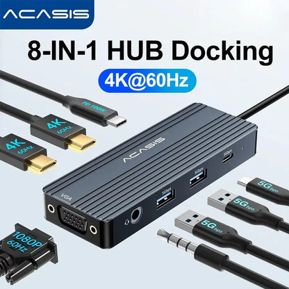Acasis 8 in 1 USB-C Hub Docking Station