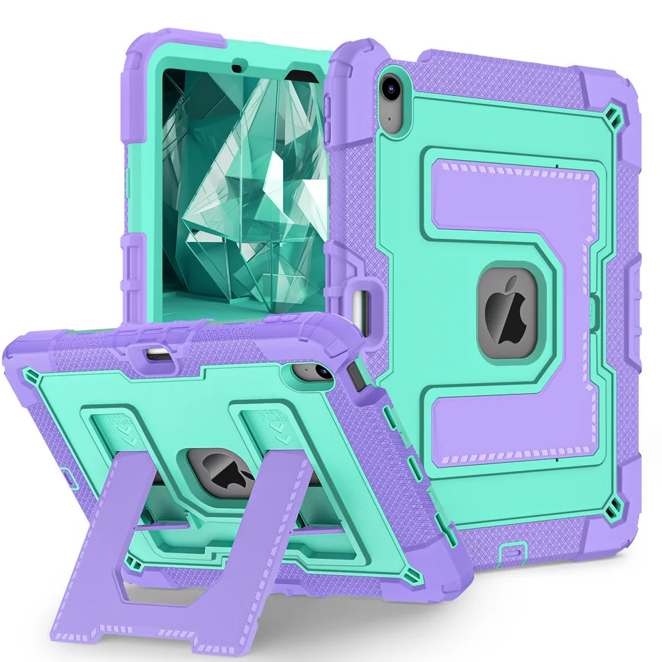 360 Rotation Stand Tablet Case For iPad 6 7 8 9 10th 11th Generation Pro 2025 11 Mini Air 4 5 10.9 inch Case Shockproof Cover