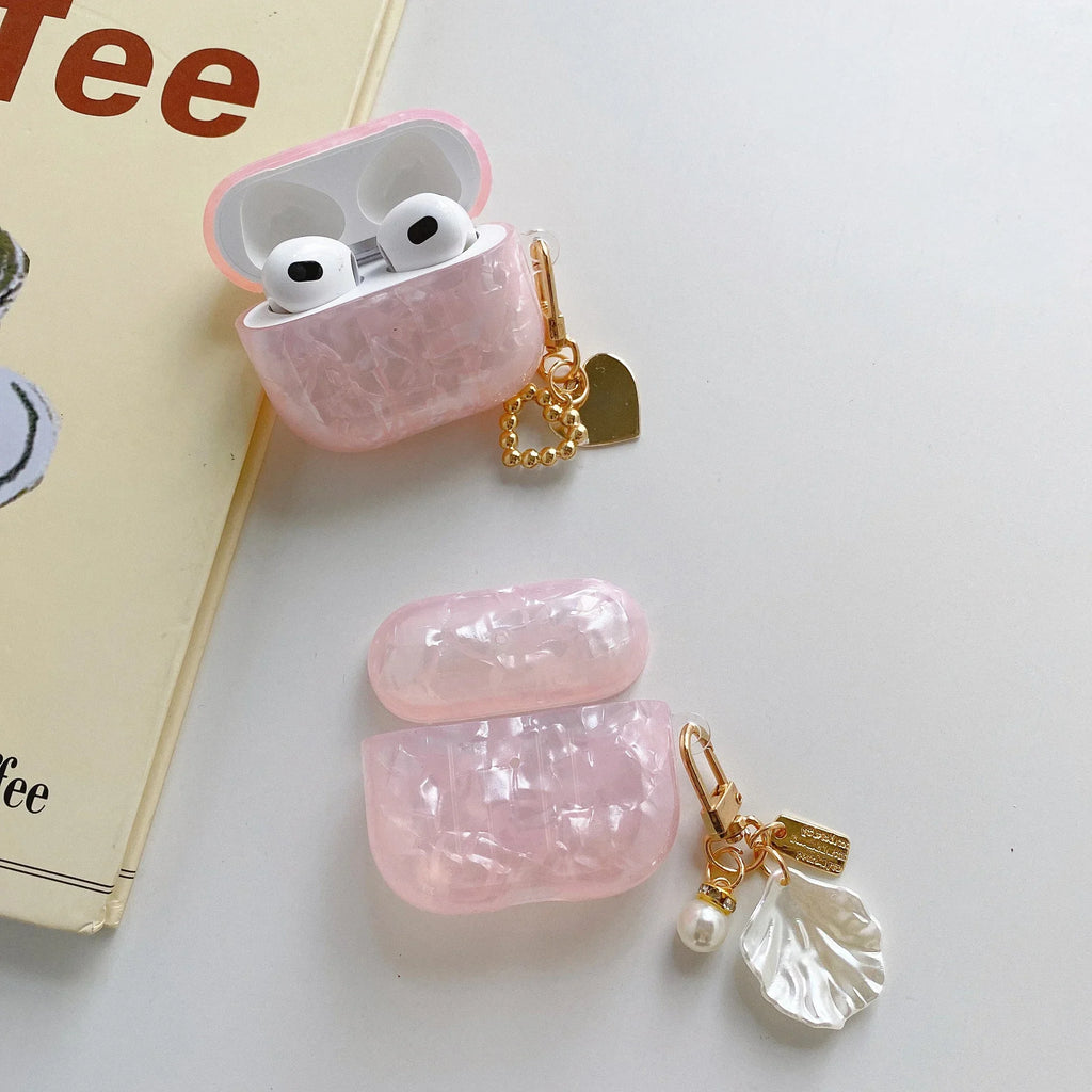 Pearl Earbuds Cases For 2024 Airpods 4 3 Leopard Pendant Headphone Protective Cover For Apple Airpod Pro 2 1 3rd Generation Case