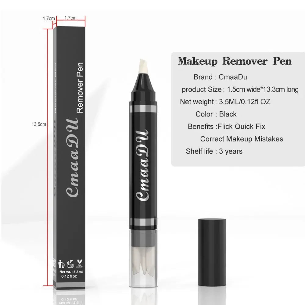 CmaaDu Eyeliner Makeup Remover Pen Dual-Purpose Tool for Correction & Removal Portable Pen Design