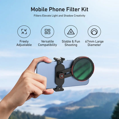 TELESIN Universal Phone Filter CPL ND2-32 for Smartphone