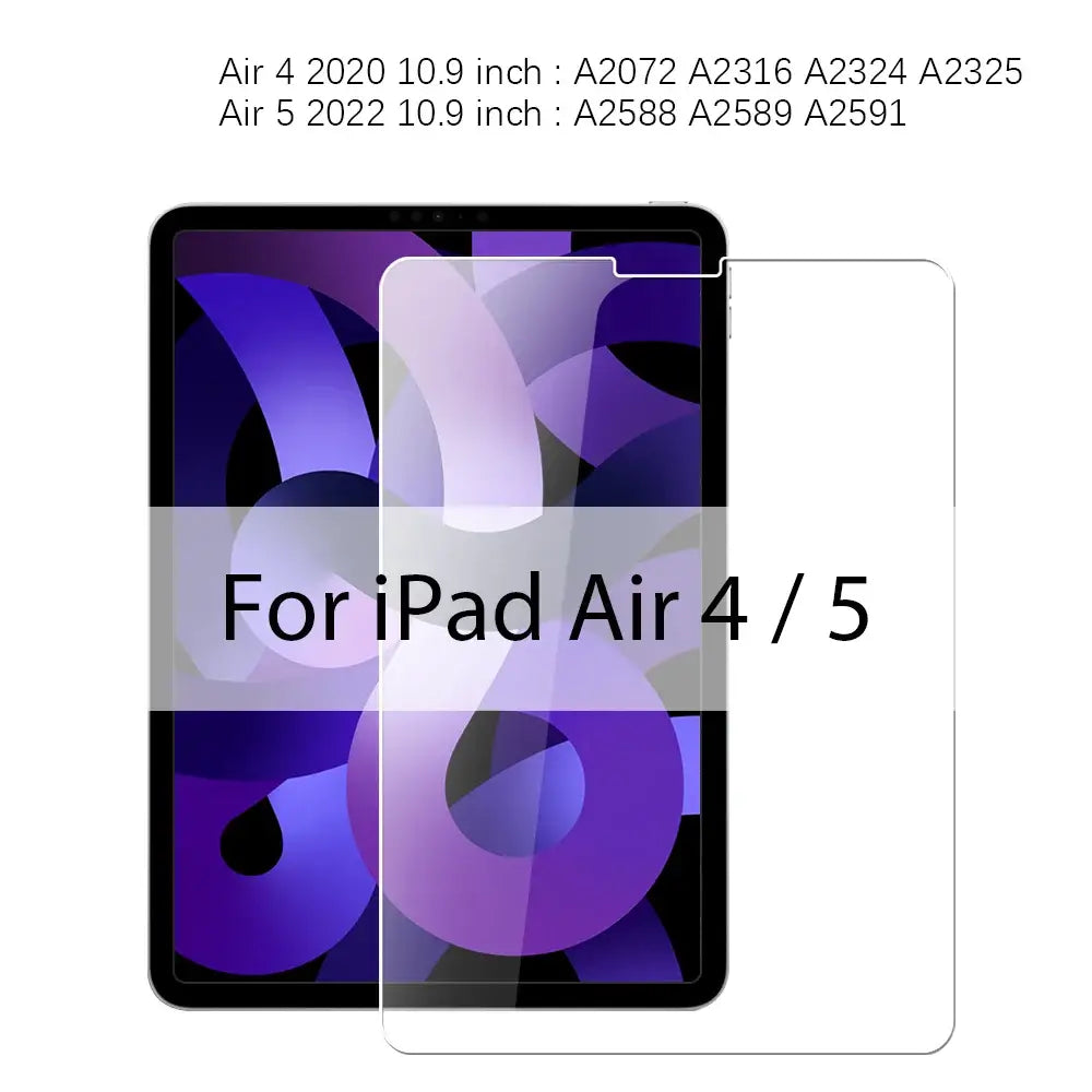 Tempered Glass For Ipad A16 M3 2025 10th Generation Screen Protector For Ipad Air 13 11 M4 Pro 12.9 Air 5 4 3 Mini 6 7 10.2 Film