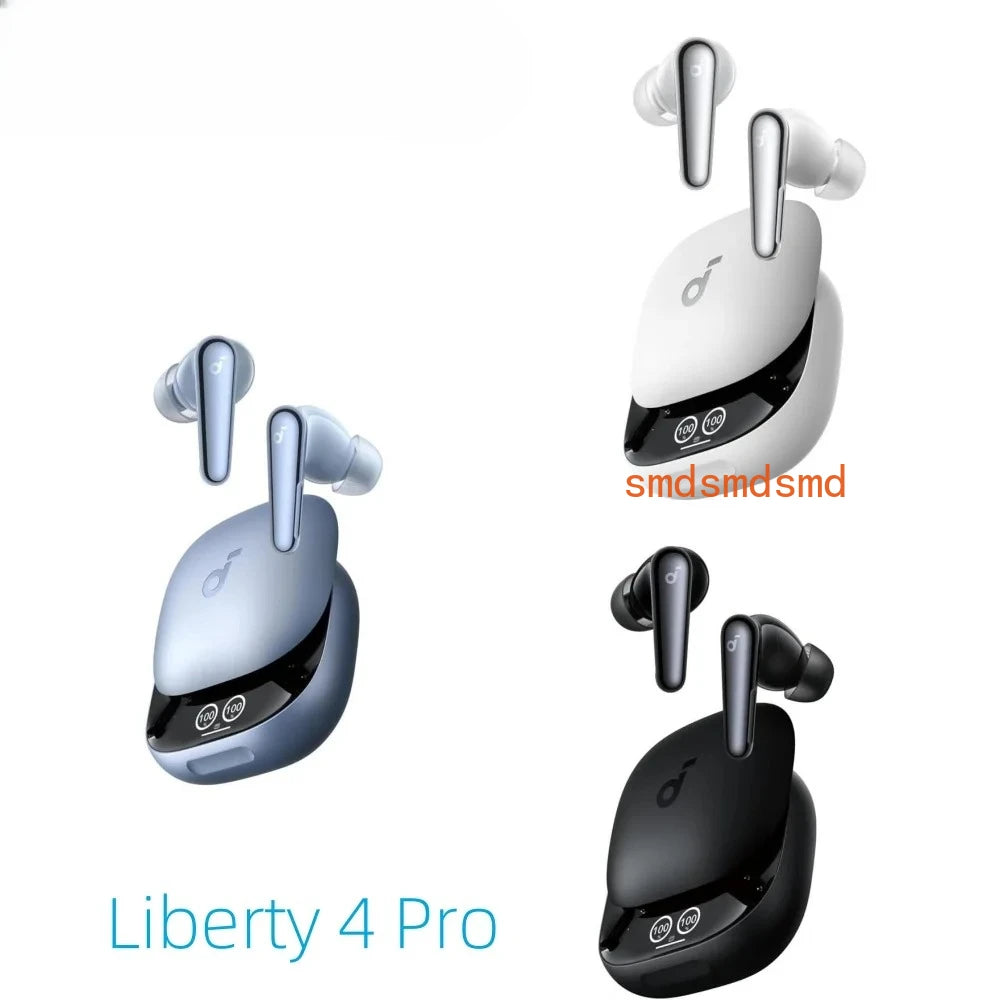 Soundcore Liberty 4 Pro by Anker, Noise Cancelling Wireless Earbuds, 7-Sensor and Real-Time Adaptive Noise Cancelling, A3954