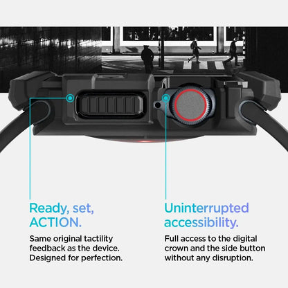 Spigen Rugged Armor Case for Apple Watch button access Techs Park