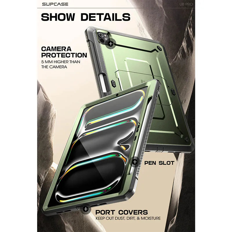 SUPCASE For iPad Pro 13 Inch Case M4 2024 (7th Gen) UB PRO Full-body Rugged Cover with Built-in Screen Protector & Kickstand