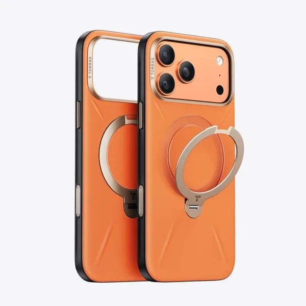 TORRAS Q3 Soft Leather Phone Case for iPhone 17 16 15 Pro Max, Fit for MagSafe with Ring, Mil-Grade Protection
