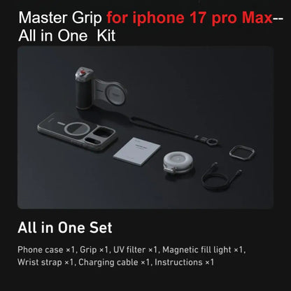 TELESIN Master Phone Camera Grip for iPhone 17 Pro