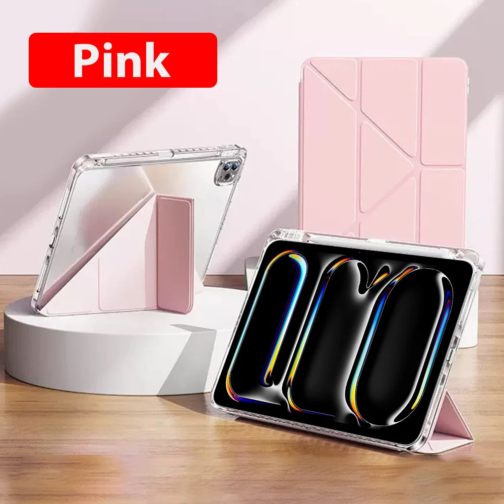 Case For iPad A16 2025 10 9 9th 10th Generation Pro 13 11th M4 12.9 Funda Air 11 5 4 M3 M2 Mini 7 6 A17 2024 8 HD Acrylic Cover