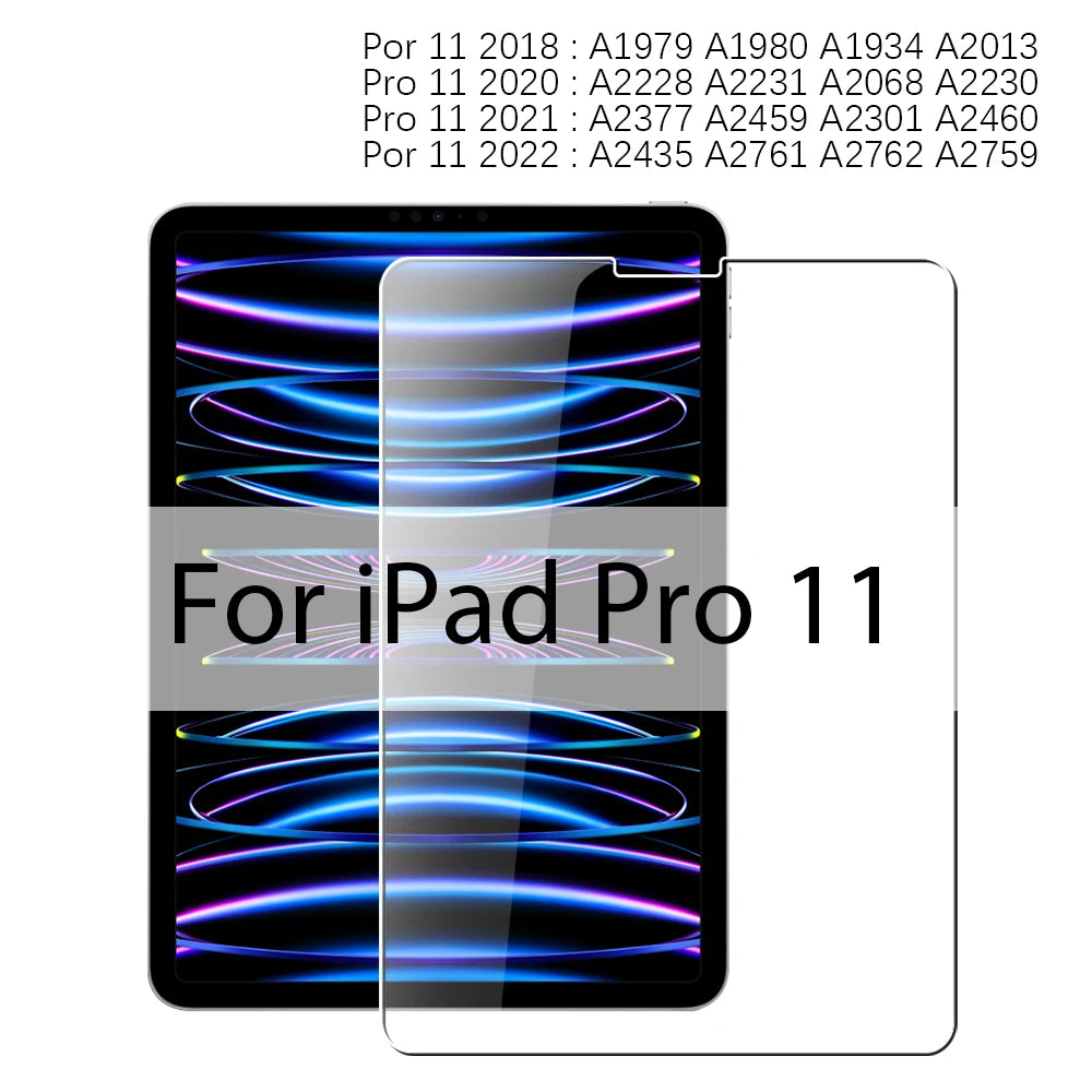 Tempered Glass For Ipad A16 M3 2025 10th Generation Screen Protector For Ipad Air 13 11 M4 Pro 12.9 Air 5 4 3 Mini 6 7 10.2 Film