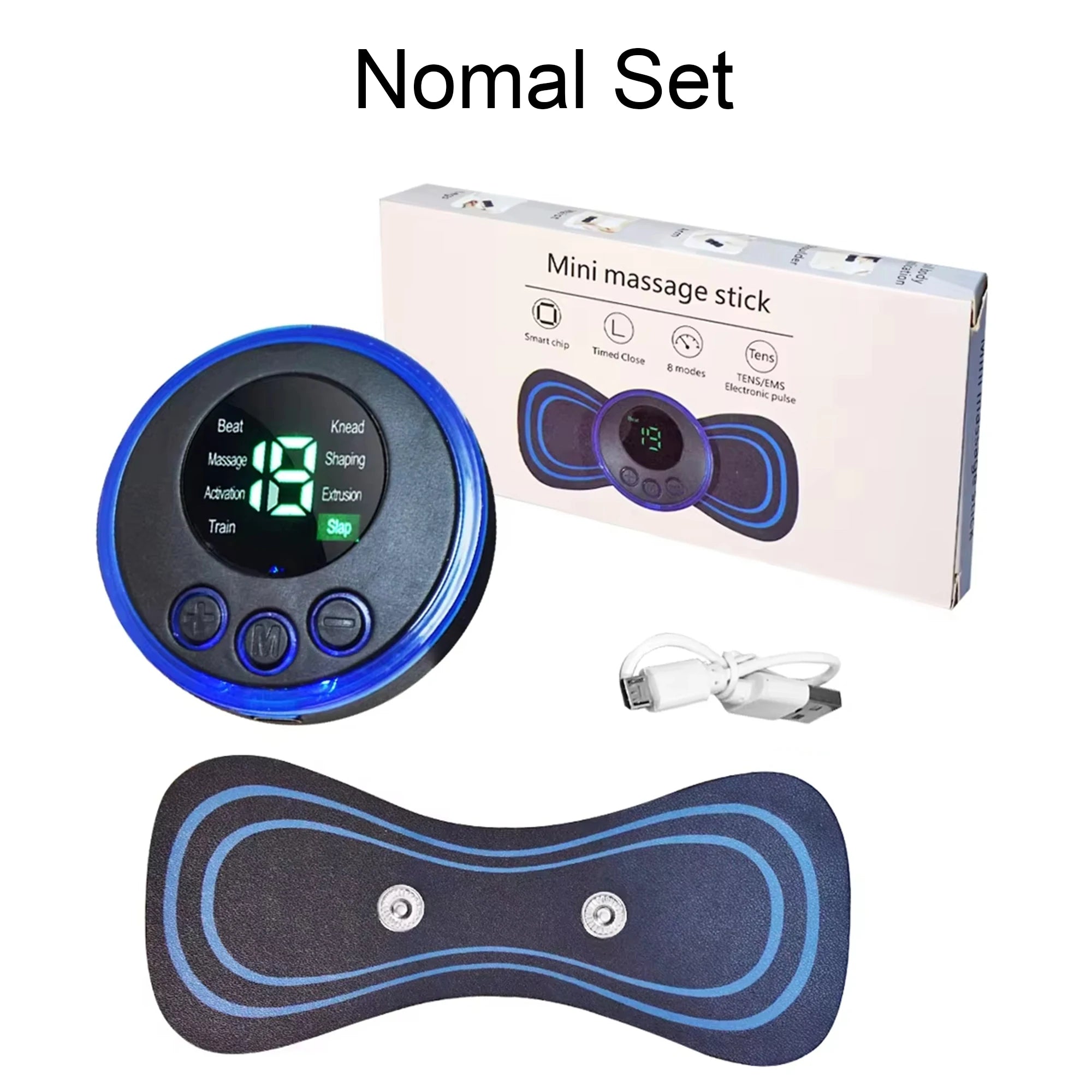mini patch neck massager Portable intelligent electric back and shoulder massager with cushion and remote control