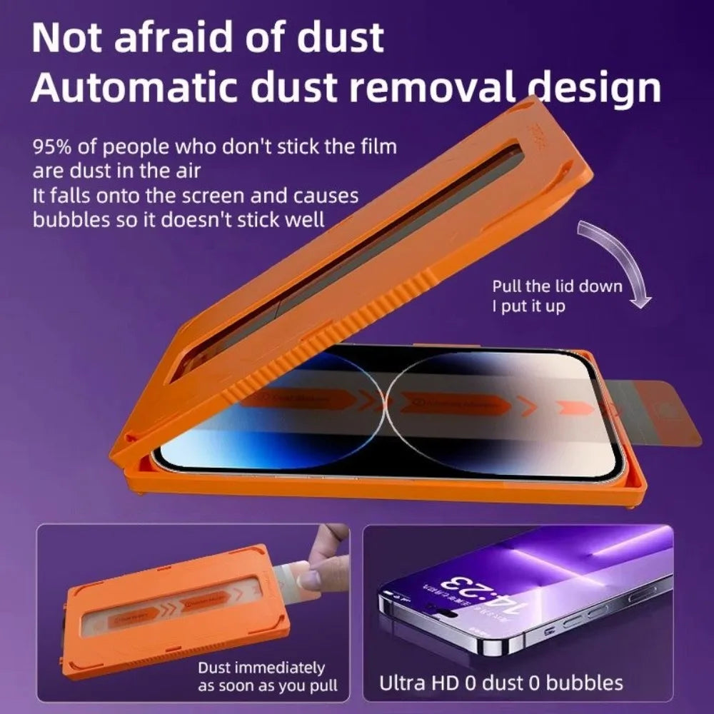 1/2PCS HD Premium Dust Free Tempered Glass for iPhone 17 Pro Max 17 Air 9D Easy Installation Screen Protector Film for IPhone 7