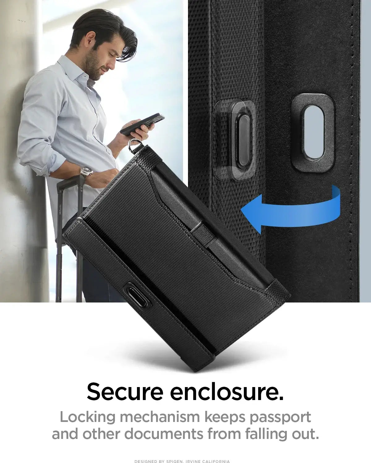 Pochette de voyage universelle Spigen avec blocage RFID