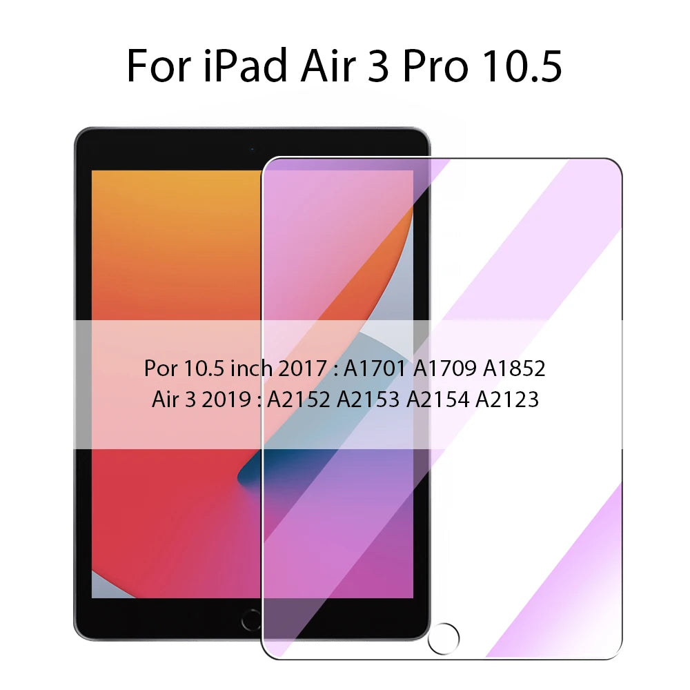 Tempered Glass For Ipad Pro 13 11th M4 12.9 A16 10 9 10th 9th Gen Screen Protector Air 11 5 4 M2 M3 Mini 6 7 A17 Blue Light Film