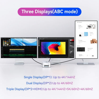 Acasis USB-C Docking Station with Dual-Bay M.2 SSD NVMe