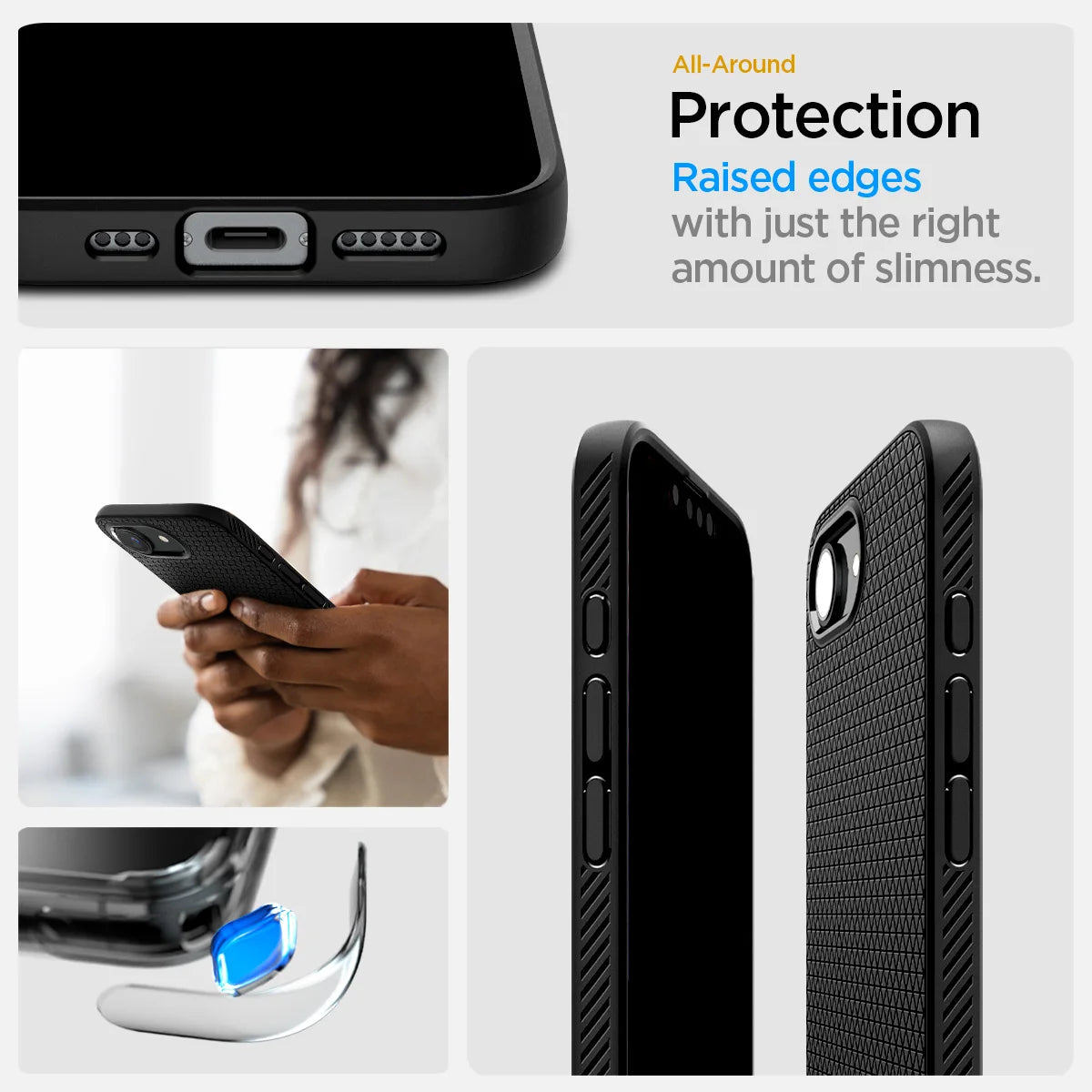 Spigen Liquid Air MagFit MagSafe Case for iPhone 16e (2025) – Slim, Magnetic & Textured Grip