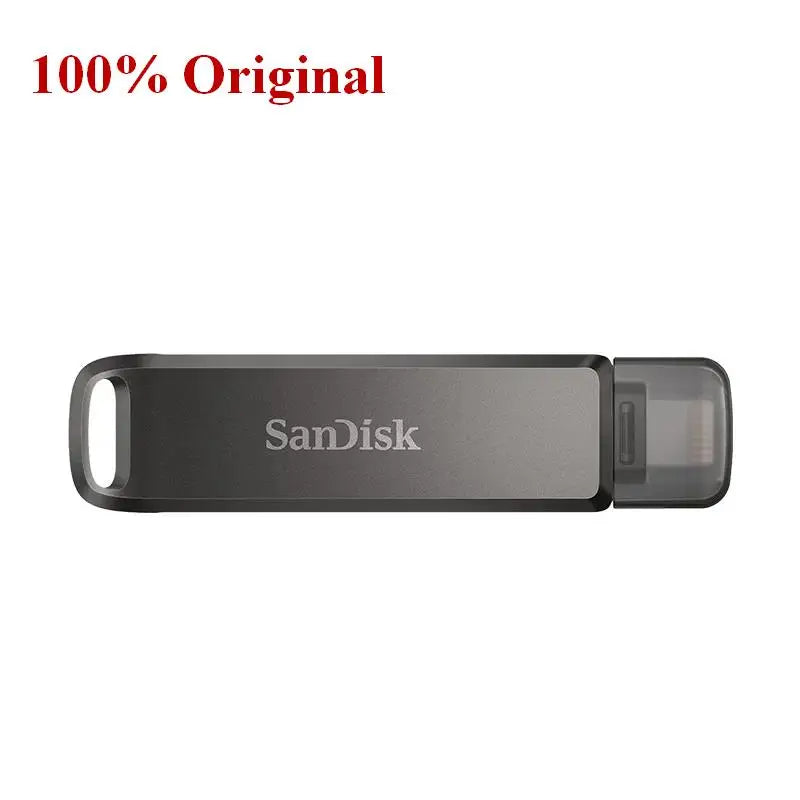 SanDisk OTG iXpand Flash Drive Luxe iX70 Pendrive Type-C & Lightning USB 64GB 128GB 256GMetal Memory Stick for iPhone Mac Laptop