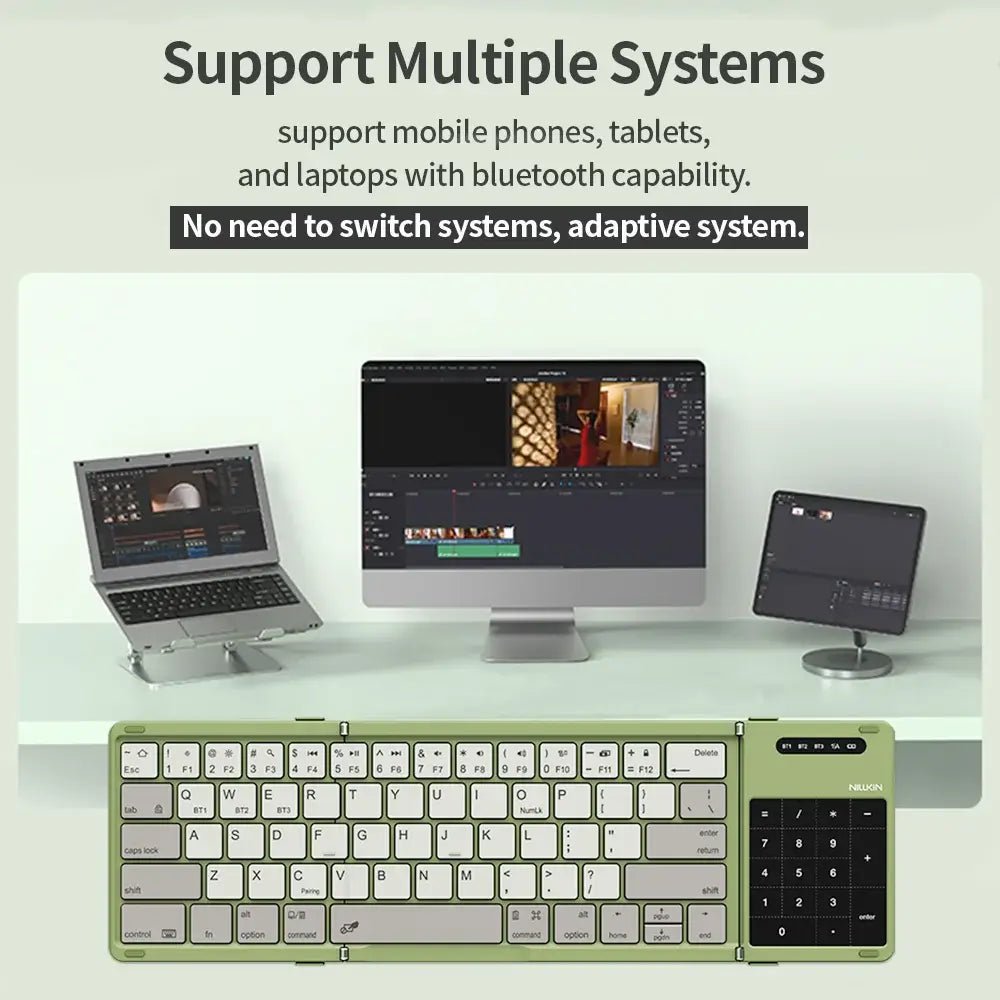 foldable wireless bluetooth keyboard for Windows iOS Android