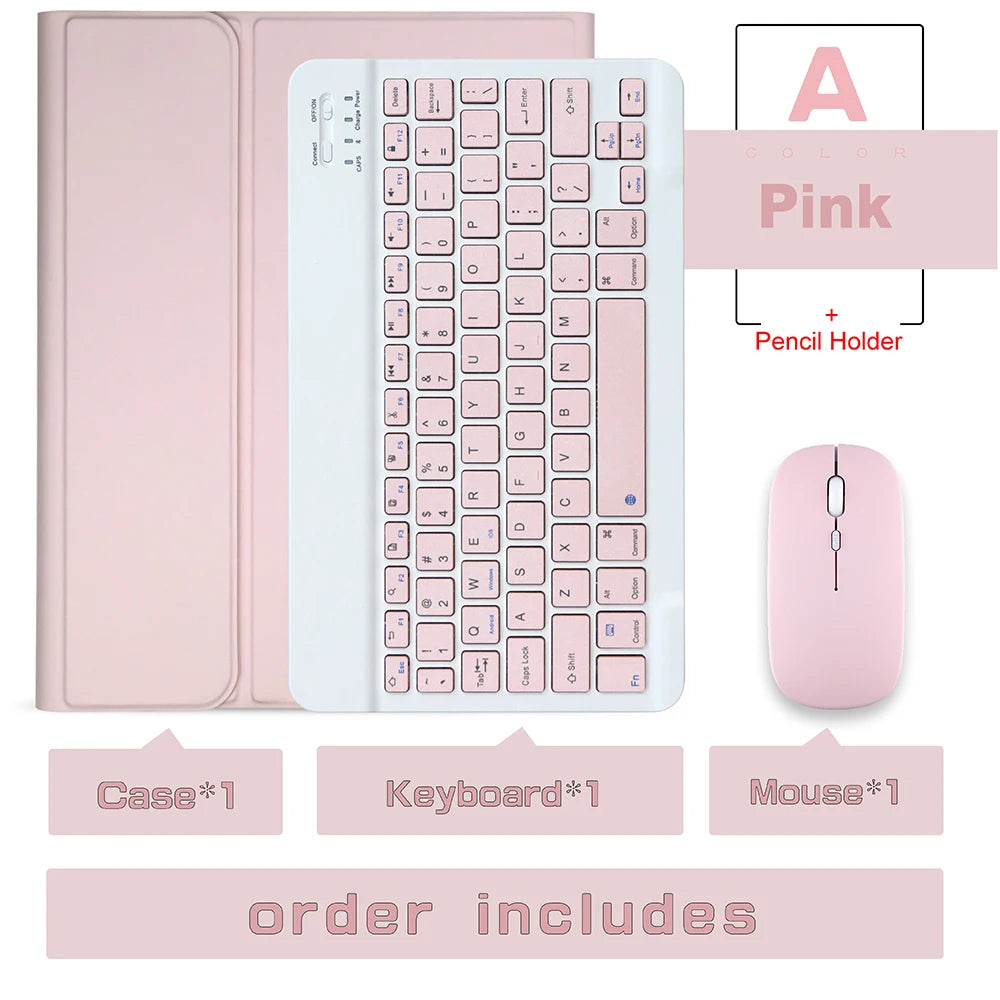 Magic Keyboard Case for iPad Pro 13 2024 M4 Pro 11 Air 5 M3 10th Funda M2 iPad Pro 12.9 Case Bluetooth Keyboard Wireless Mouse