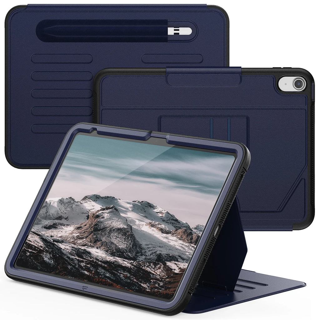 Rugged Smart Case For iPad 10.9 2022 10th 10.2 7th 8th 9th Pro 9.7 2017 2018 Air 2 Multi-angle Magnetic Stand Cover Shockproof