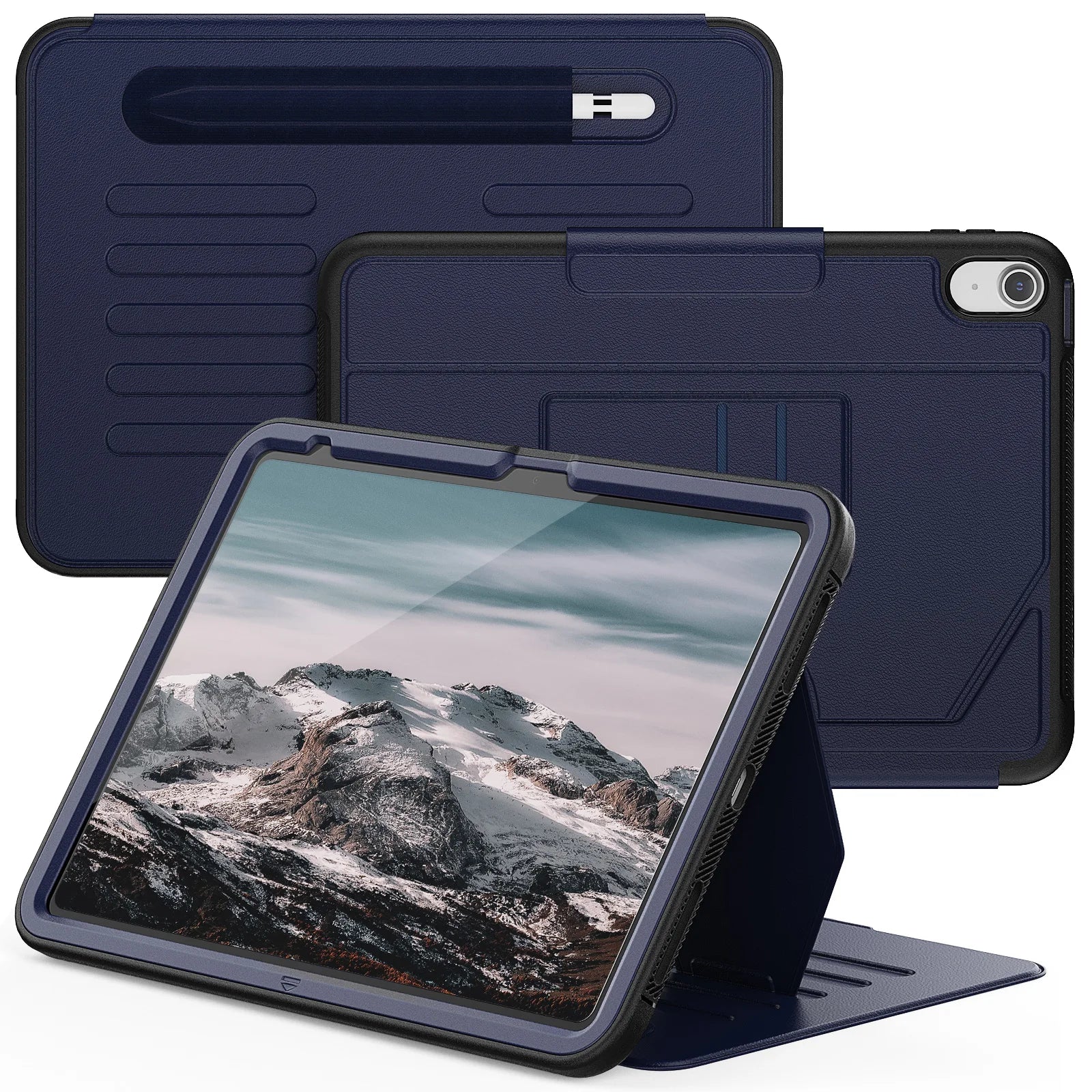 Rugged Smart Case For iPad 10.9 2022 10th 10.2 7th 8th 9th Pro 9.7 2017 2018 Air 2 Multi-angle Magnetic Stand Cover Shockproof