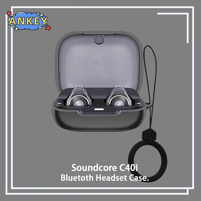 Case for Anker Soundcore C40i Protective Cover ring Anti-fall Soft Silicone C30i Wireless Bluetooth Earbuds Carrying