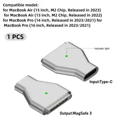 	type-c to magsafe 3 adapter 140w pd