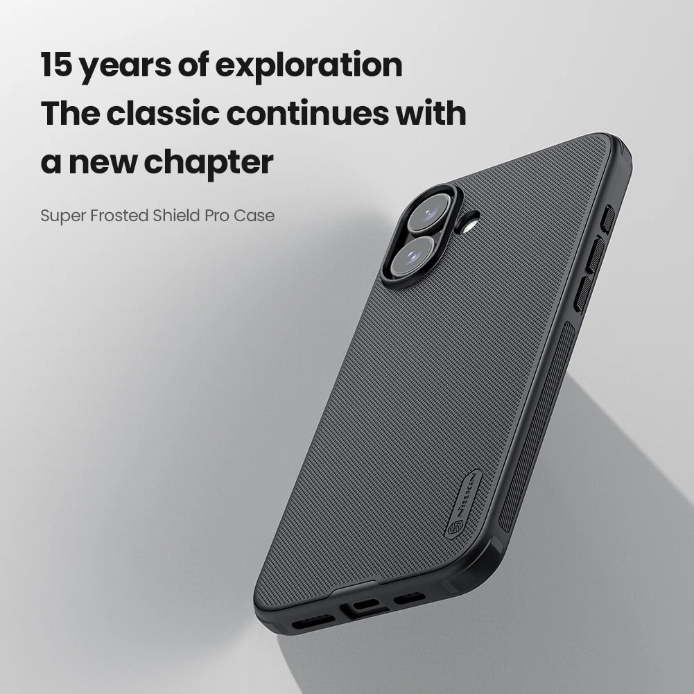 For iPhone 16 Case NILLKIN Fitted Case For iphone 16 High Quality Super Frosted Shield Case Matte PC Cover
