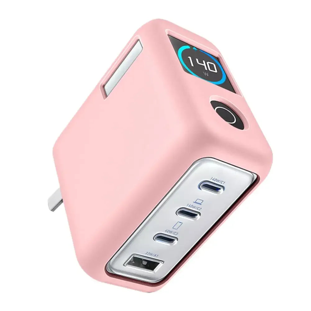 For Anker Zolo 140W Four Port Charger Silicone Protective Head Shockproof Anti-drop Silicone Charging Case Cover A7Q7