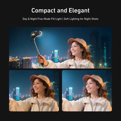 TELESIN Quick Release Fill Lamp Mini Waterproof Selfie Light For DJI OSMO Action 3 4 5 Pro 5pro Action Camera Mini Selfie Light