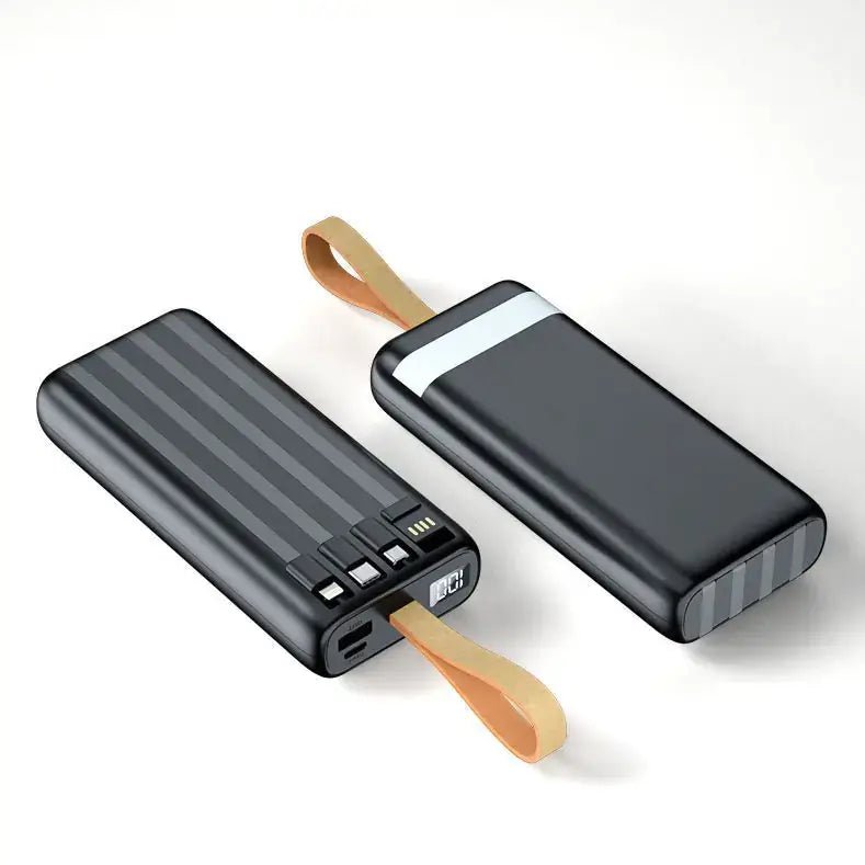 20000mAh PD18W Fast Charging Power Bank – Portable Multi-Cable Charger