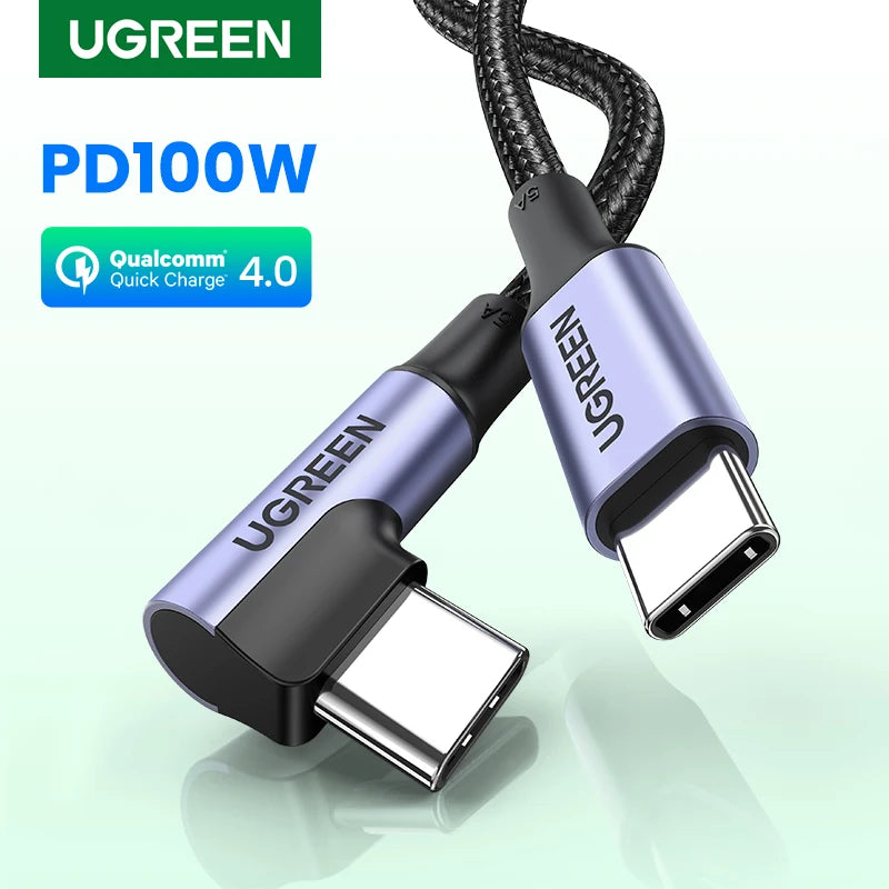 UGREEN PD 100W USB C to USB C Charging Cable for Samsung S10 S20 MacBook Pro iPad 2020 Quick Charger 4.0 PD Fast Charging Cord