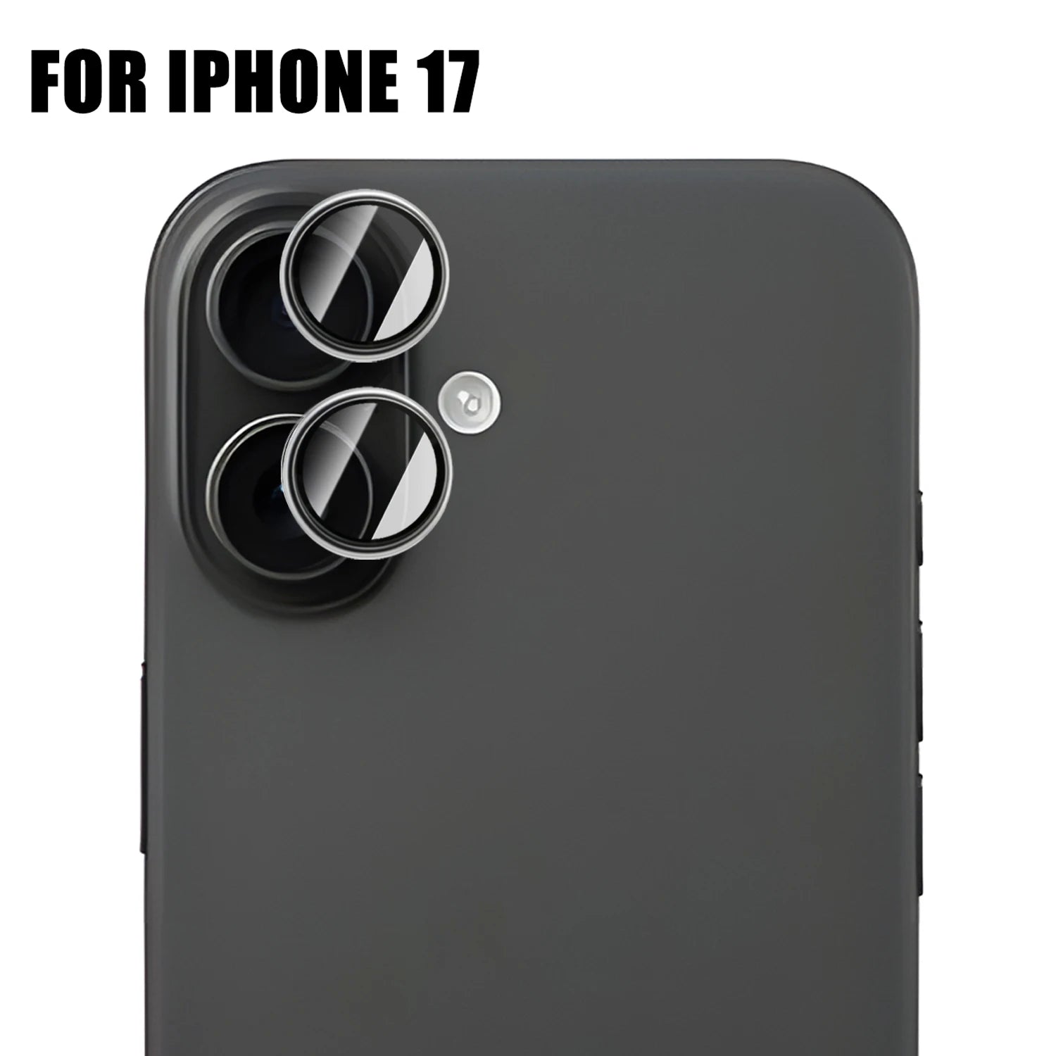 1-3set 9H Metal Lens Tempered Glass Film For iPhone 17 17Air 17Pro MAX Back Camera Lens Screen Protectors Metal Ring Caps