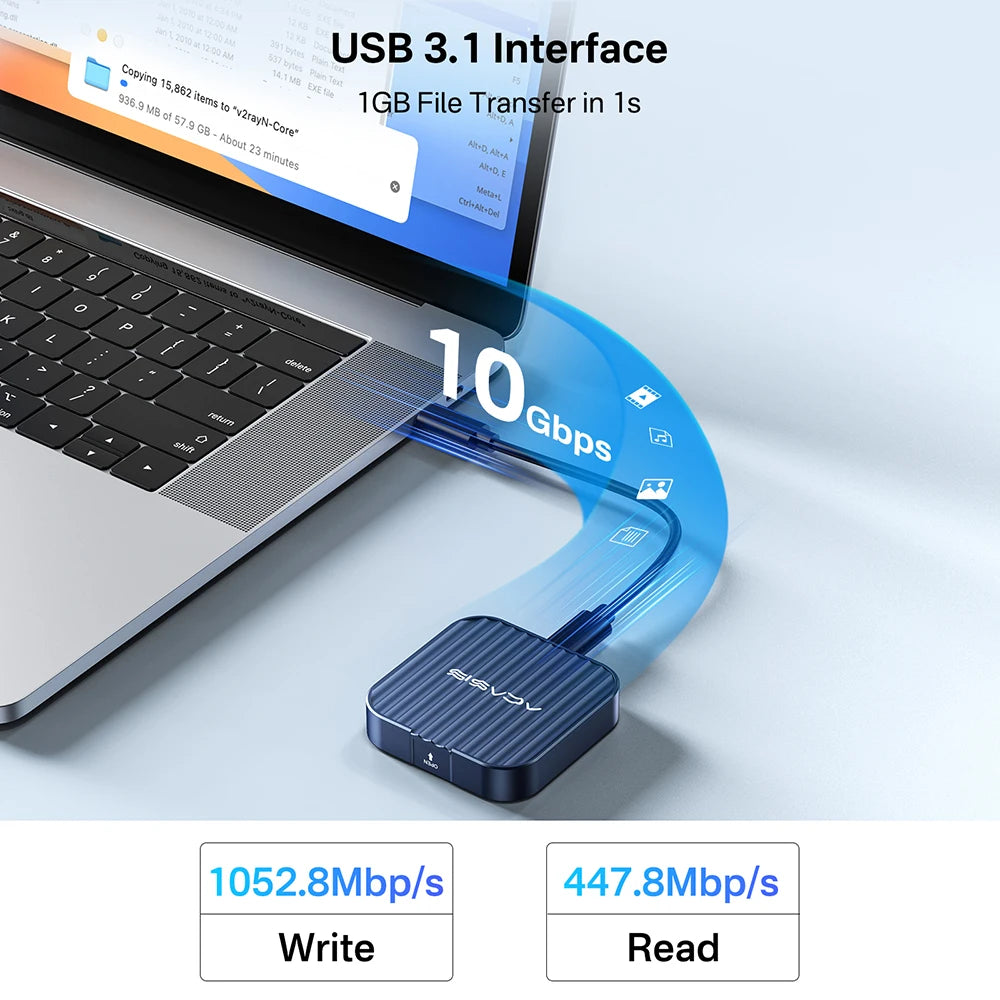 Acasis Magnetic M.2 2230 NVMe SSD Enclosure 10Gbps USB C 3.1 to NVMe PCI-E For iPhone 15/14/13/12 Pro 2TB External Driver Case