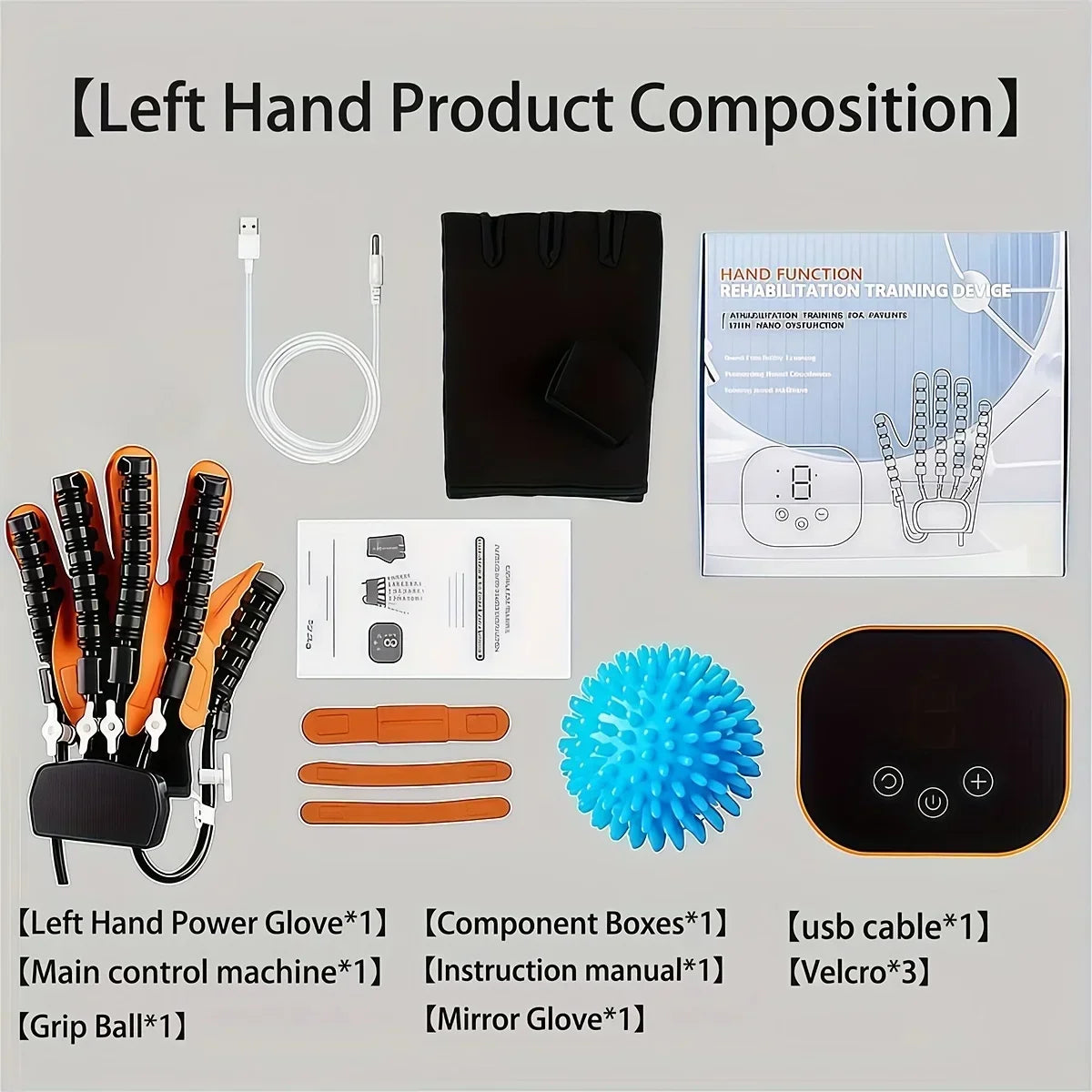Left & Right Hand Finger Rehabilitation Exerciser Robot Gloves Stroke Hemiplegia Cerebral Infarction Training Equipment Therapy