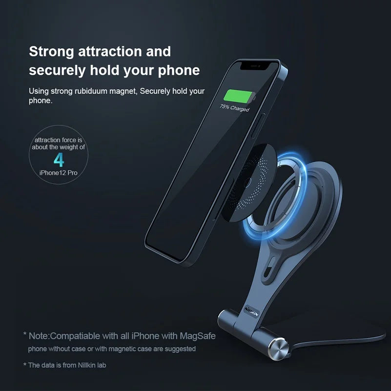 Magnetic Wireless Charger For iPhone 14 Pro Max Nillkin Adjustable Stand For iPhone 13 Pro 12 Holder Magnet Fast Charger Stand