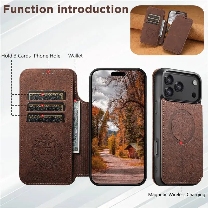 Retro Leather Wallet Flip