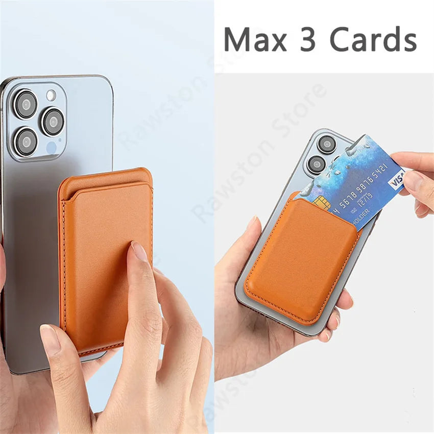 Kickstand Magnetic Leather Wallet Case for iPhone 17 16 15 14 Pro Max Galaxy Card Holder Magsafe Phone Bag Cover Accessories