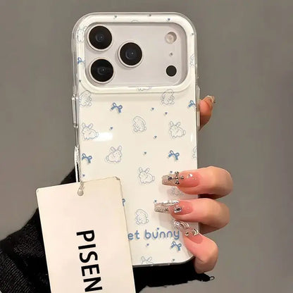 Nouvelle coque iPhone Couple Papillon Lapin Tendance Coréenne
